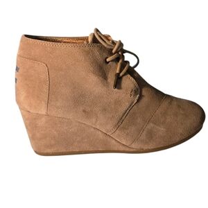 Toms Suede Wedge Ankle Boots
